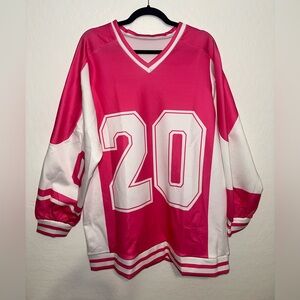 Pink and White Jersey